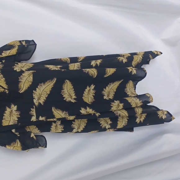 Disney Beauty and the Beast Feather Print Dress Jr M - Picture 4 of 8